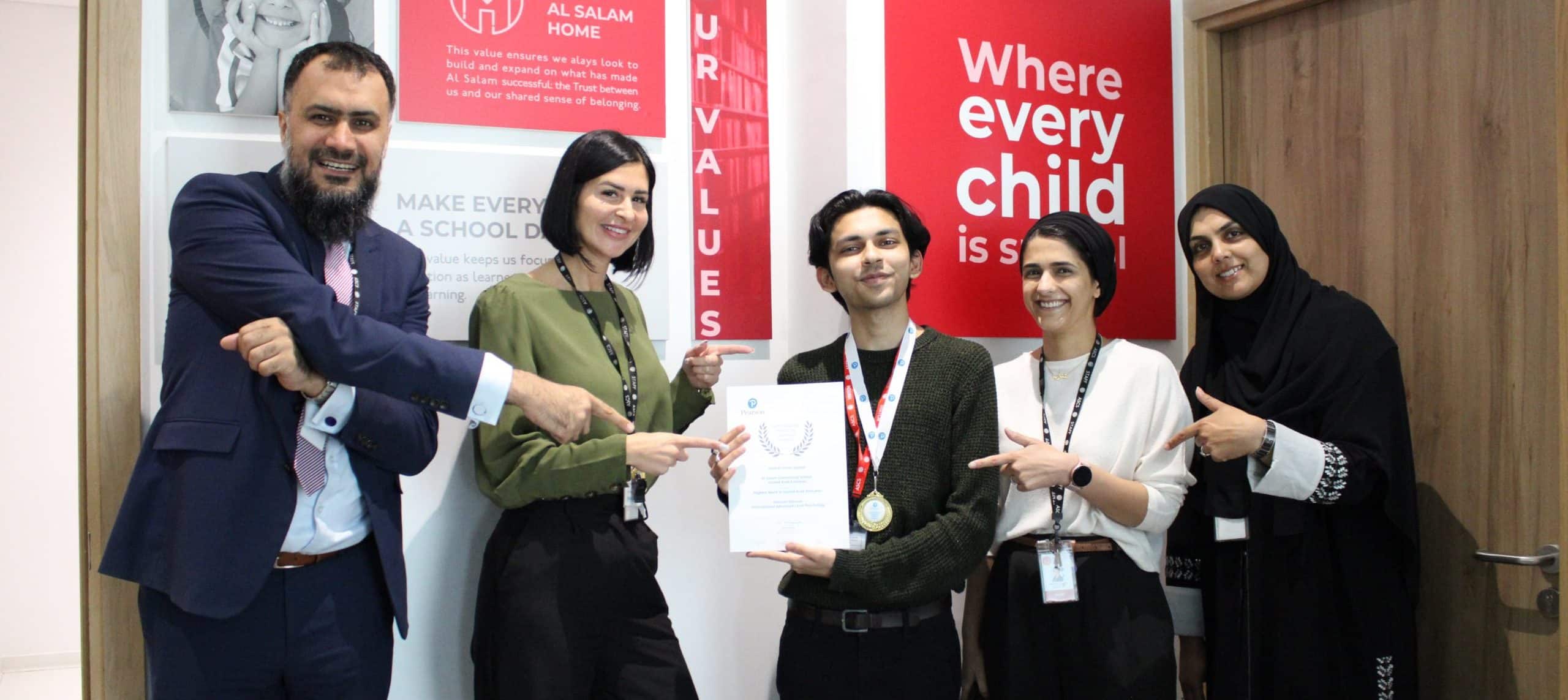 Highest mark in the UAE for the Pearson Edexcel International Advanced Level Psychology